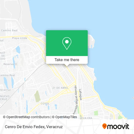 Cenro De Envio Fedex map