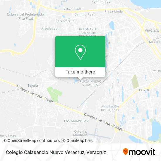 Colegio Calasancio Nuevo Veracruz map