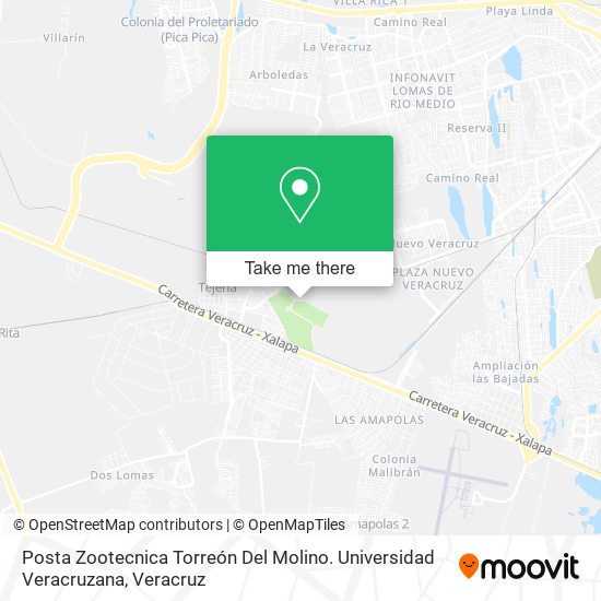 Posta Zootecnica Torreón Del Molino. Universidad Veracruzana map