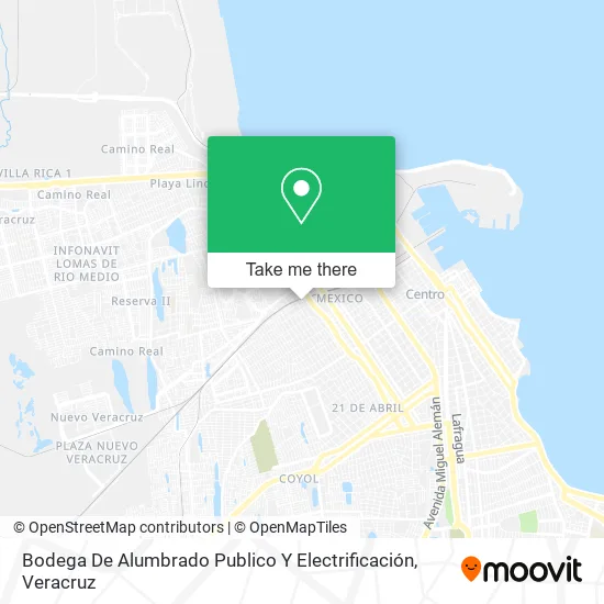 Bodega De Alumbrado Publico Y Electrificación map