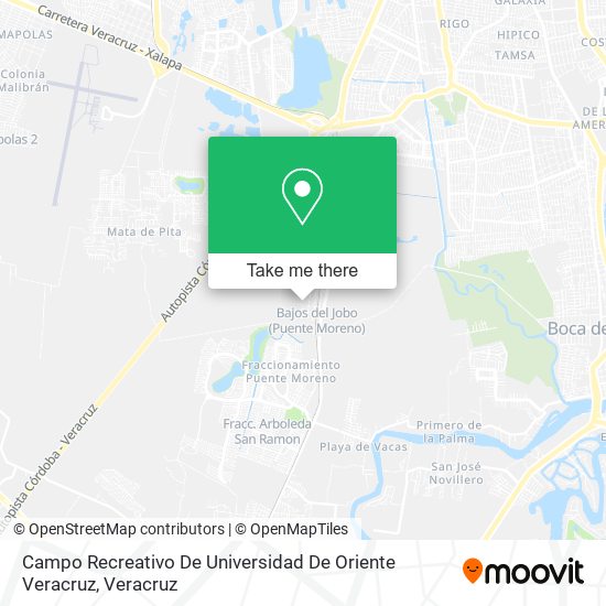 Campo Recreativo De Universidad De Oriente Veracruz map