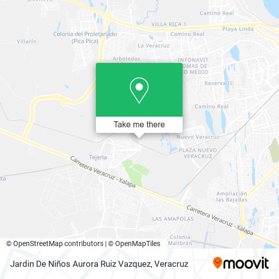 Mapa de Jardin De Niños Aurora Ruiz Vazquez