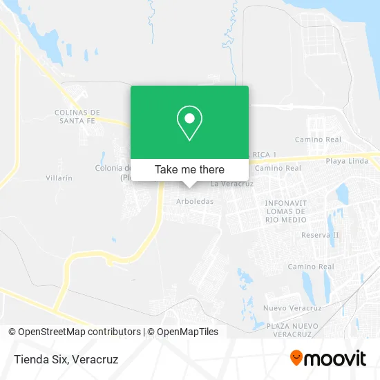 Tienda Six map