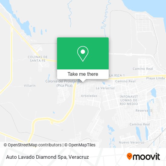 Mapa de Auto Lavado Diamond Spa