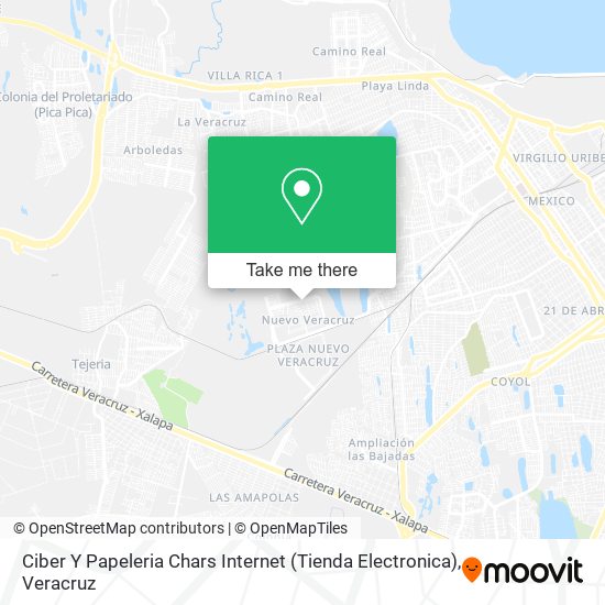 Mapa de Ciber Y Papeleria Chars Internet (Tienda Electronica)