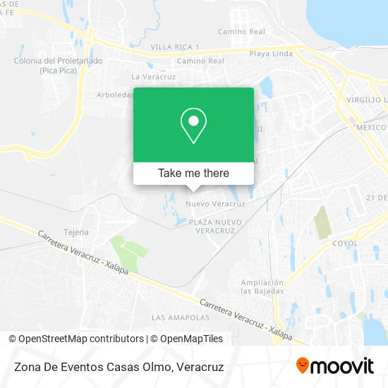 Mapa de Zona De Eventos Casas Olmo