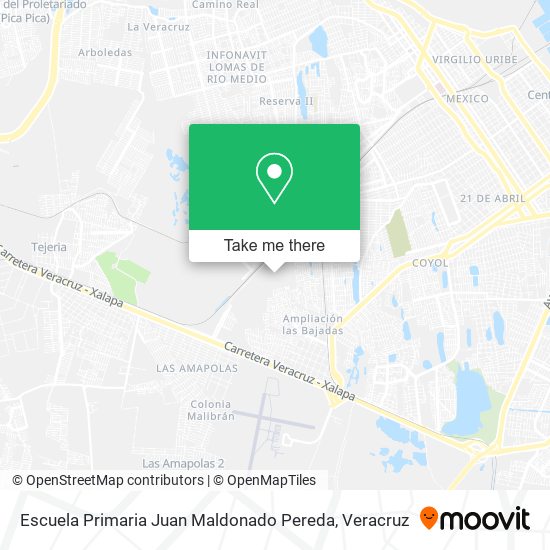 Mapa de Escuela Primaria Juan Maldonado Pereda