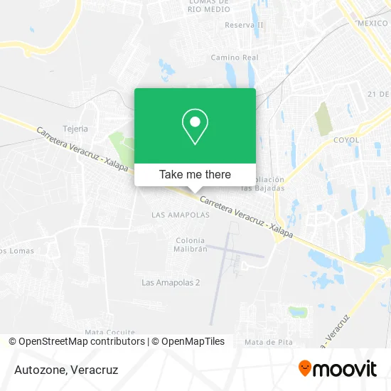 Mapa de Autozone