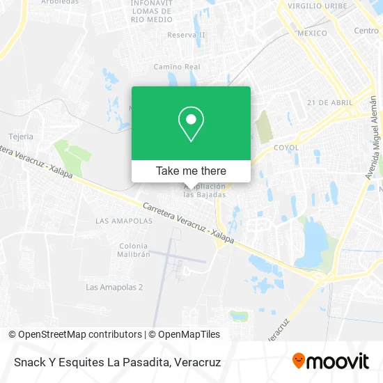 Snack Y Esquites La Pasadita map