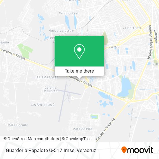 Mapa de Guarderia Papalote U-517 Imss