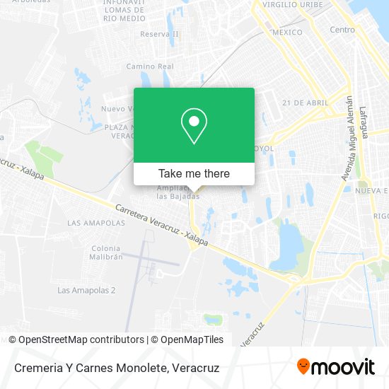 Cremeria Y Carnes Monolete map
