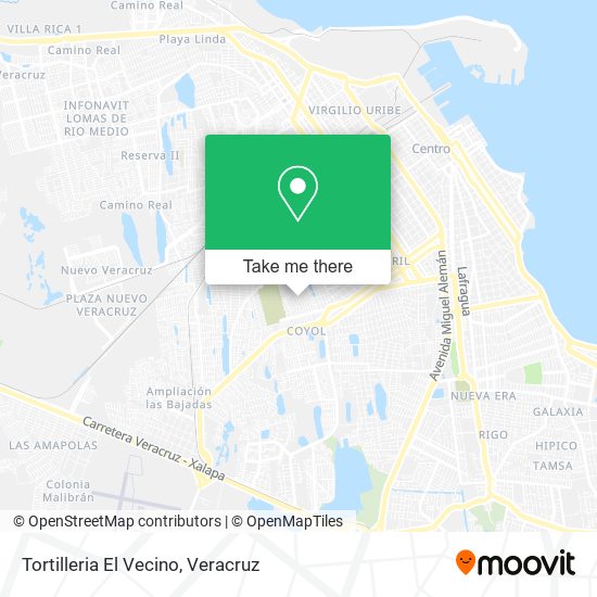 Tortilleria El Vecino map