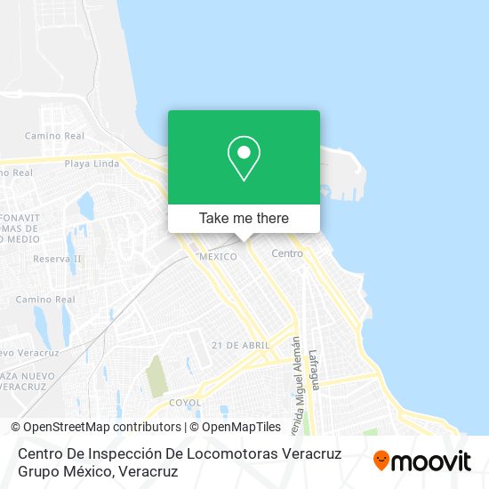 Centro De Inspección De Locomotoras Veracruz Grupo México map