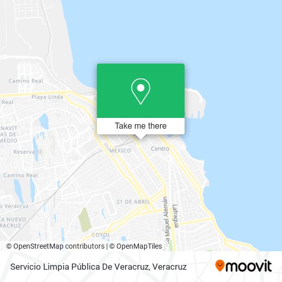 Servicio Limpia Pública De Veracruz map