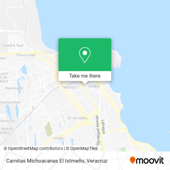 Carnitas Michoacanas El Istmeño map