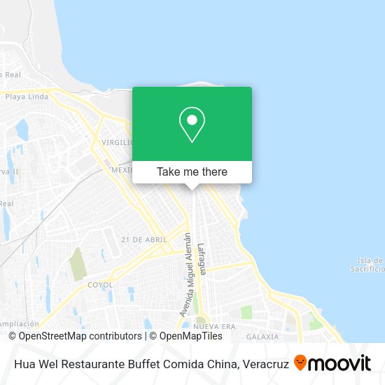 Hua Wel Restaurante Buffet Comida China map
