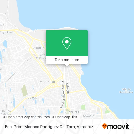 Esc. Prim. Mariana Rodriguez Del Toro map