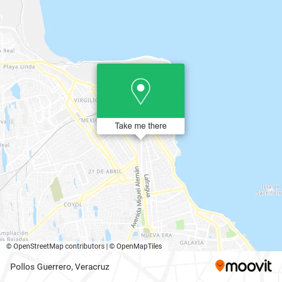 Pollos Guerrero map