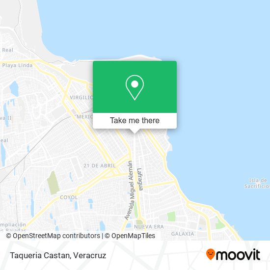 Mapa de Taqueria Castan