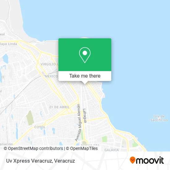 Uv Xpress Veracruz map