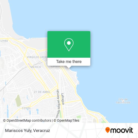 Mariscos Yuly map