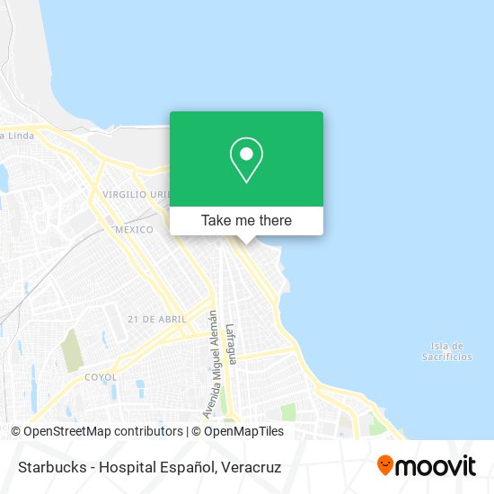 Starbucks - Hospital Español map
