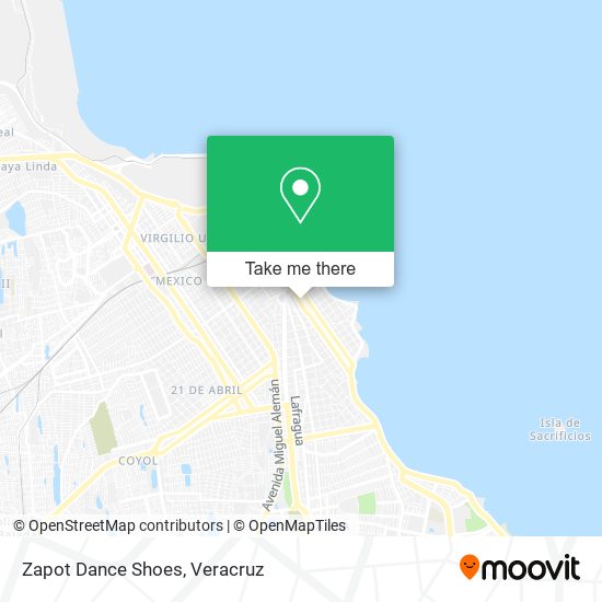 Mapa de Zapot Dance Shoes