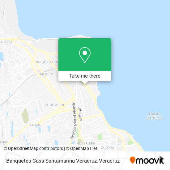 Mapa de Banquetes Casa Santamarina Veracruz