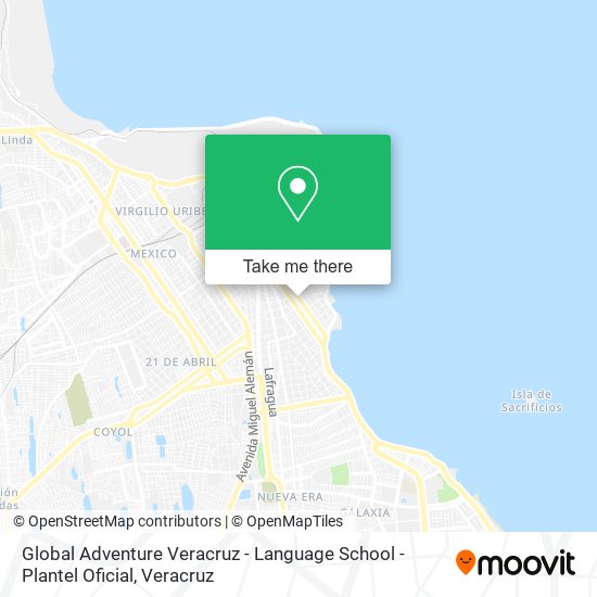 Global Adventure Veracruz - Language School - Plantel Oficial map