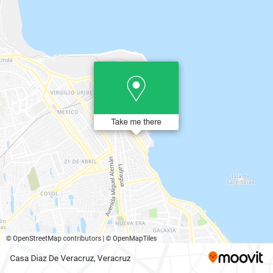 Casa Diaz De Veracruz map