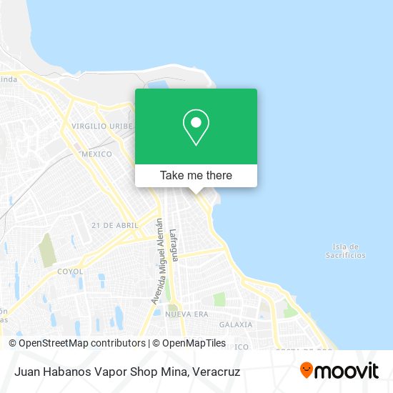Juan Habanos Vapor Shop Mina map