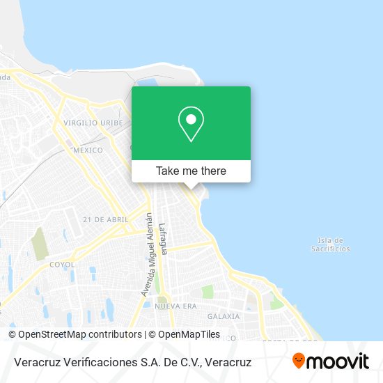 Mapa de Veracruz Verificaciones S.A. De C.V.