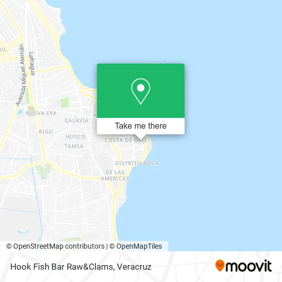 Hook Fish Bar Raw&Clams map