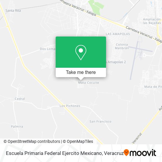Mapa de Escuela Primaria Federal Ejercito Mexicano