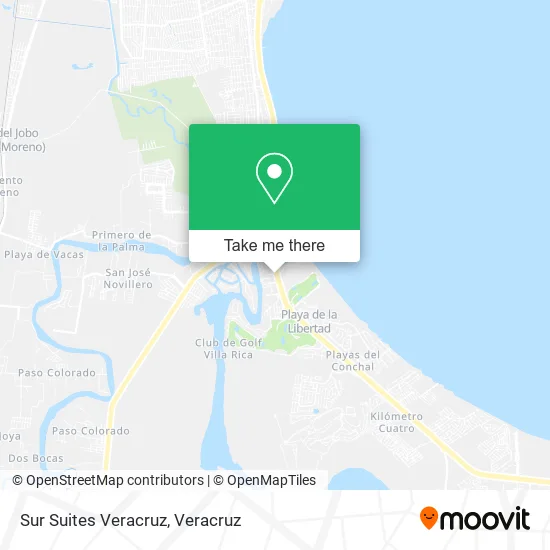 Sur Suites Veracruz map