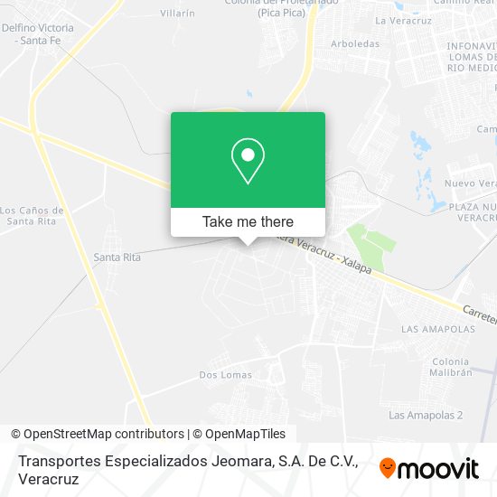 Transportes Especializados Jeomara, S.A. De C.V. map