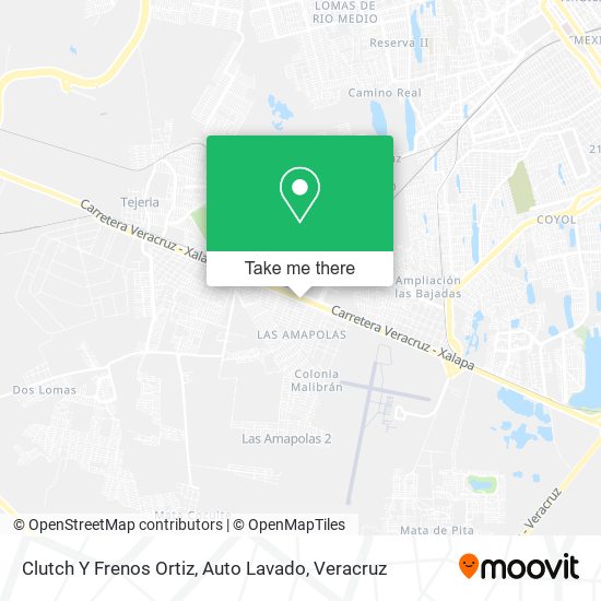 Mapa de Clutch Y Frenos Ortiz, Auto Lavado