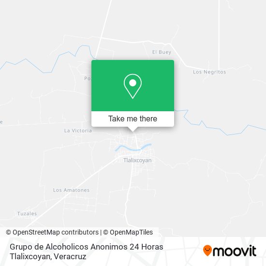 Mapa de Grupo de Alcoholicos Anonimos 24 Horas Tlalixcoyan