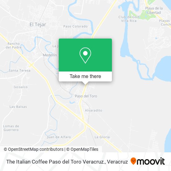 The Italian Coffee Paso del Toro Veracruz. map