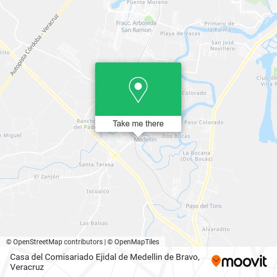Mapa de Casa del Comisariado Ejidal de Medellin de Bravo