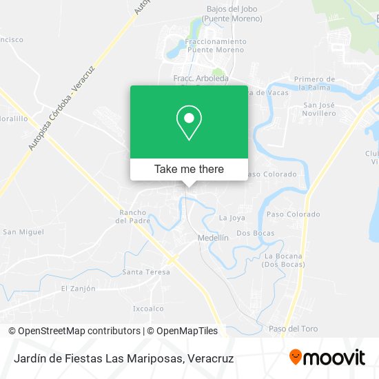 Jardín de Fiestas Las Mariposas map