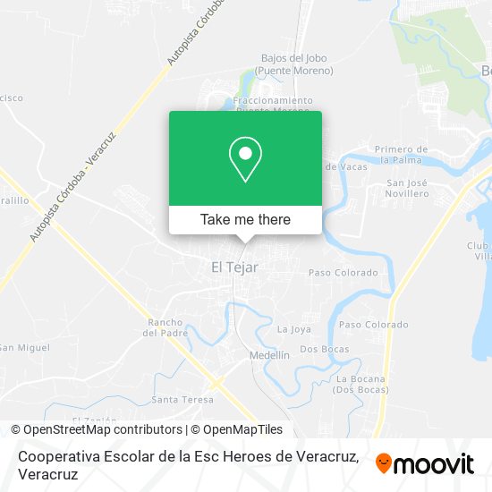 Cooperativa Escolar de la Esc Heroes de Veracruz map