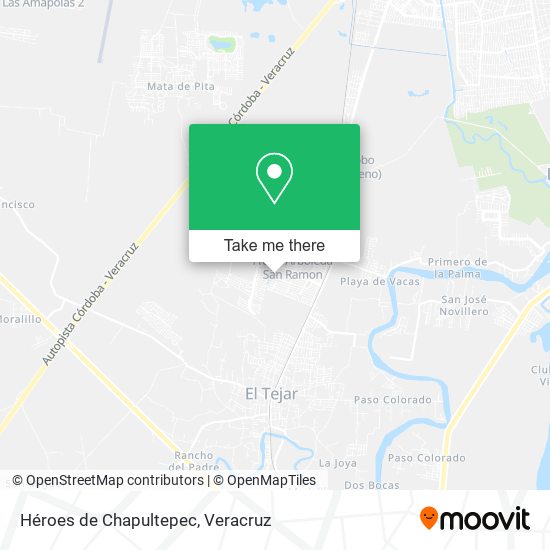 Mapa de Héroes de Chapultepec