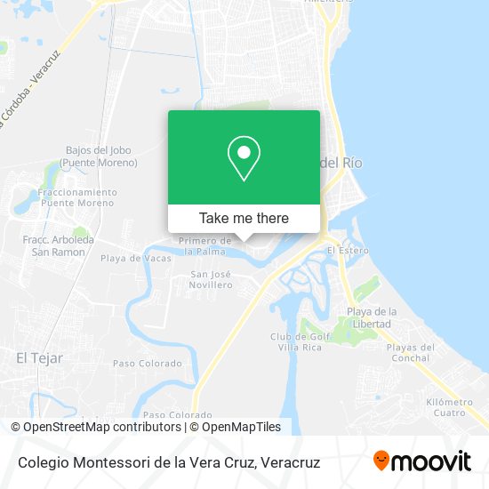 Mapa de Colegio Montessori de la Vera Cruz