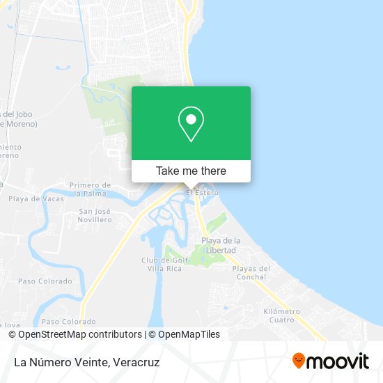 La Número Veinte map