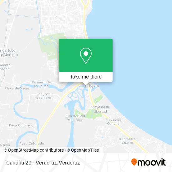 Cantina 20 - Veracruz map