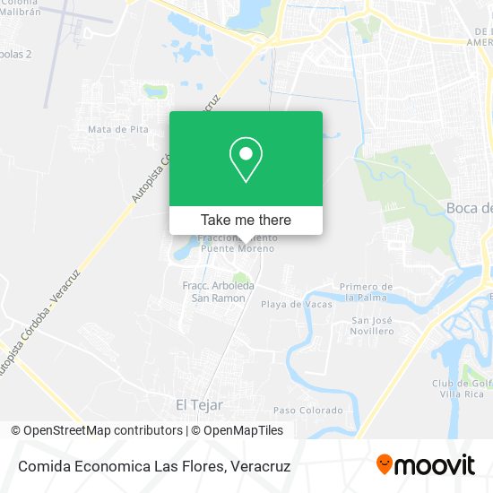 Mapa de Comida Economica Las Flores