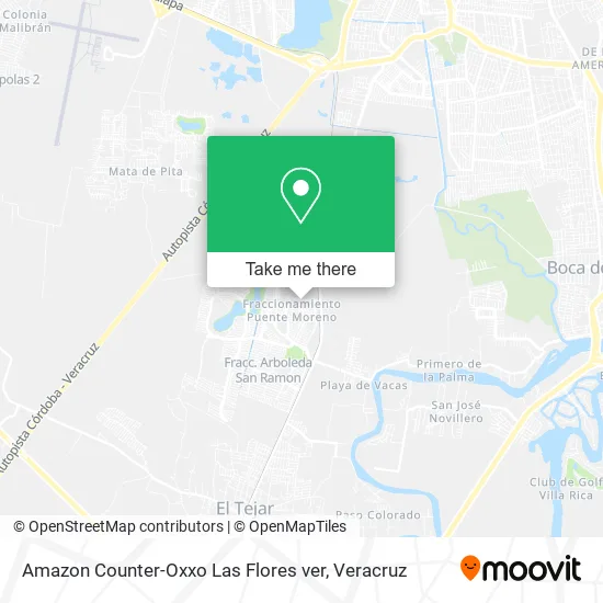 Amazon Counter-Oxxo Las Flores ver map