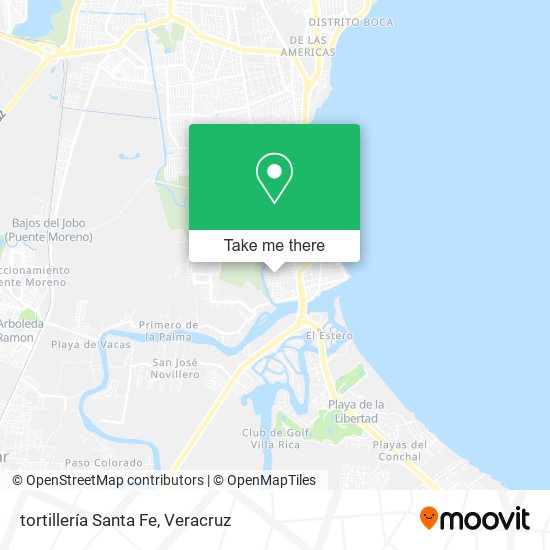 Mapa de tortillería Santa Fe
