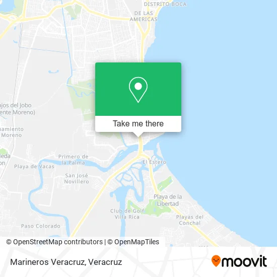 Marineros Veracruz map